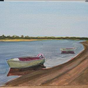 Speed painting practice (bulk listing) by Rebeka Darylin  Image: Punts Below Fish Alley - 12 x 16 quality canvas panel 