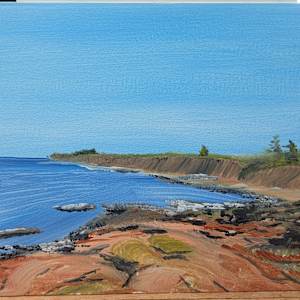 Speed painting practice (bulk listing) by Rebeka Darylin  Image: Wonky Horizon (Daley Rd) - 12 x 16 quality canvas panel with upside-down label on back