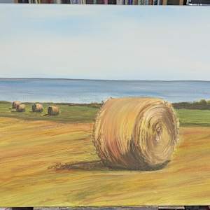 Speed painting practice (bulk listing) by Rebeka Darylin  Image: Cable Head Hay 2 - 16x20 quality stretched canvas 