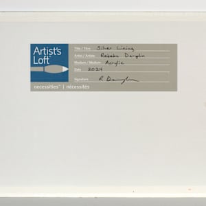 Silver Lining by Rebeka Darylin  Image: Back of canvas panel, unframed