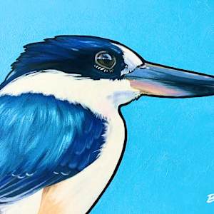 Forest Kingfisher on Blue by Susy Boyer, Image 1.