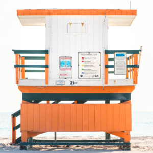 Miami Lifeguard Stand - 21st Street - Rear View by Peter Mendelson