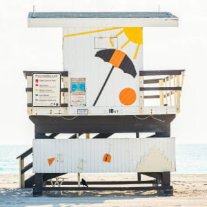 Miami Lifeguard Stand - 18th Street - Rear View by Peter Mendelson