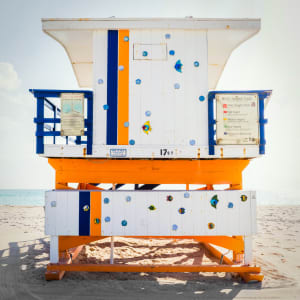 Miami Lifeguard Stand - 17th Street I - Rear View by Peter Mendelson