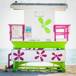 Miami Lifeguard Stand - Lincoln Road I - Rear View by Peter Mendelson