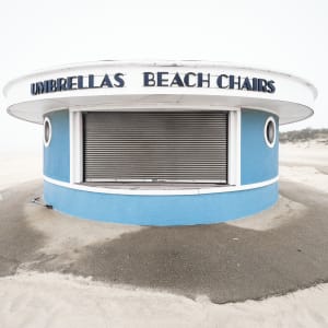 Umbrellas and Beach Chairs II by Peter Mendelson