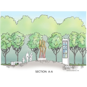 Proposal for Parkland 17 Memorial by Kent Mikalsen  Image: Side Elevation