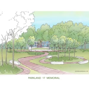 Proposal for Parkland 17 Memorial by Kent Mikalsen  Image: Perspective