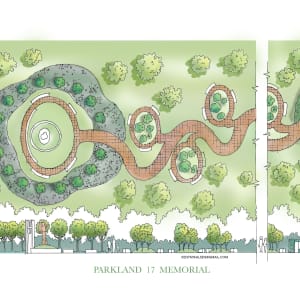 Proposal for Parkland 17 Memorial by Kent Mikalsen  Image: Plan View