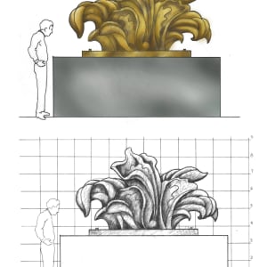 Proposal: Entry Sculpture by Kent Mikalsen  Image: Scale Drawing