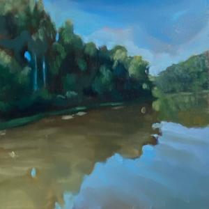 A Little Way Away III - Study (Rivanna Reservoir) by Lindsay Heider Diamond