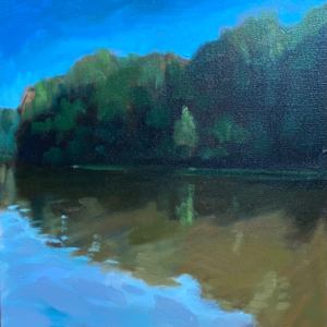 A Little Way Away II - Study (Rivanna Reservoir) by Lindsay Heider Diamond