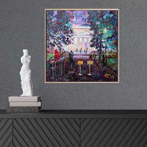 PUSHKIN MUSEUM AT NIGHT by Elena Turgeneva 