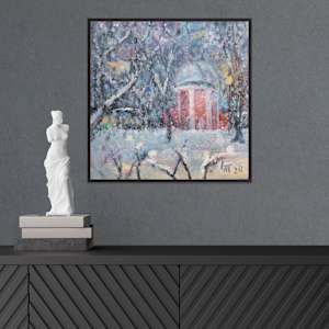 SNOWY WINTER LANDSCAPE IN GORKY PARK by Elena Turgeneva  Image: Ideal for office space