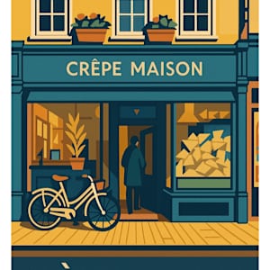 Crepe Maison digital illustration by michelle