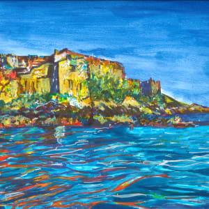 Castle Cornet in Read and Blue by michelle