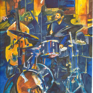 Venice Jazz Club Drummer by michelle
