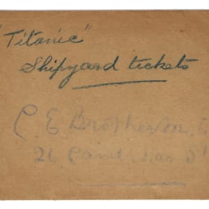 Titanic Launch Ticket & Envelope 