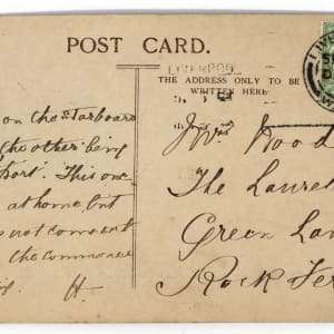 Postcard, Training Ship Mersey 