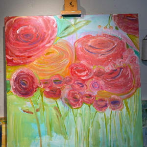 Ranunculus Party in the Garden by Sue Warhaftig