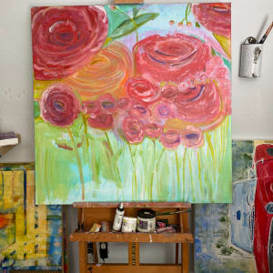 Ranunculus Party in the Garden by Sue Warhaftig 