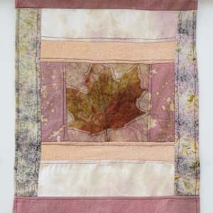 Cochineal Bojagi Inspired Hanging by Paige St-Pierre