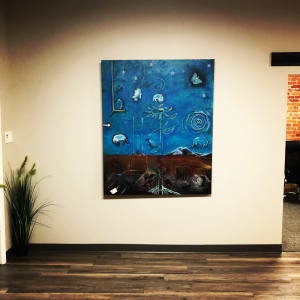 Untitled - Galaxie Landscape by CORCORAN  Image: On the wall at 8Z Realty on Main St.