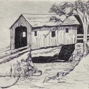 Covered Bridge drawing by CORCORAN