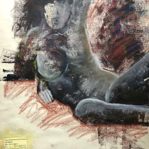 Fragments by CORCORAN  Image: The back of Fragments painting with the info from the Dogwood Arts Exhibition at Georgia Tech University 