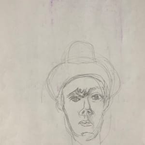 Untitled by CORCORAN  Image: A self portrait with hat that was a study sketch for the concept image/illustration.
