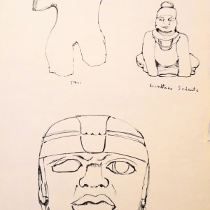 Olmec museum sketches by CORCORAN