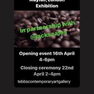 Coffee project Exhibition in prestigious Mayfair by Debbie  Farquharson