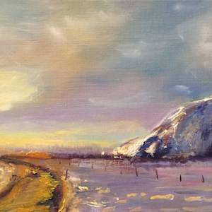 Midday Sunrise - Akureyri, Iceland by Elizabeth Ryan Swartz