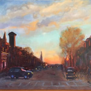 Sunset - Tremont Street, Boston by Elizabeth Ryan Swartz