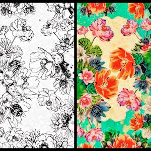 Sticky Garden $650 by Cristina Sayers  Image: From sketch to completion 