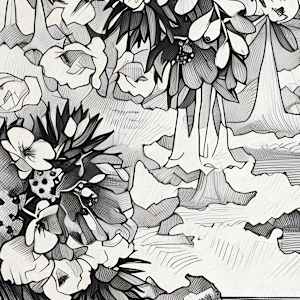 Village View by Cristina Sayers  Image: Sketch-special prints available upon request 