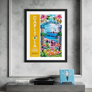 Limited  Artist Edit Capitola Art & Wine Poster -Valiant & Vibrant Village II by Cristina Sayers, Image 2.