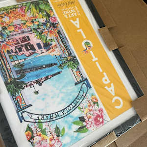 Limited  Artist Edit Capitola Art & Wine Poster -Valiant & Vibrant Village II by Cristina Sayers, Image 3.