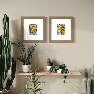Eve & Adem by Cristina Sayers  Image: Framed example hung besides complimentary piece Lilith & Eve, available separately.