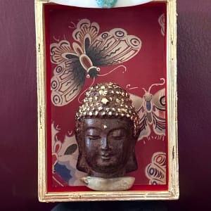 Buddha head Altar by Cynthia Shaw