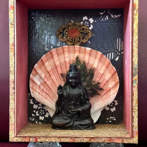 Buddha with shell Altar by Cynthia Shaw
