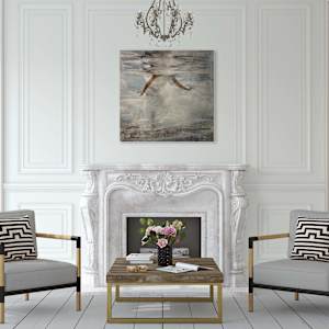 Ondine - sea nymth with sandy little feet by Saltwater Fine Art | Susan J Roche, artist, Image 4.