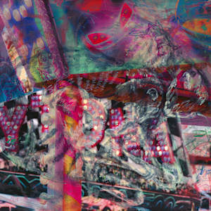 Neon cat dreams by Kate Brogdon