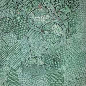 Village Women Cultural Dancers by Nike Okundaye