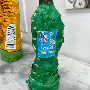 Kids Paper Mache Sculptures by Phyllis Frick  Image: Super Size Water Bottle