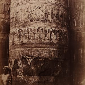Column at Denderah, Egypt, circa 1890 by Gabriel Kekagian