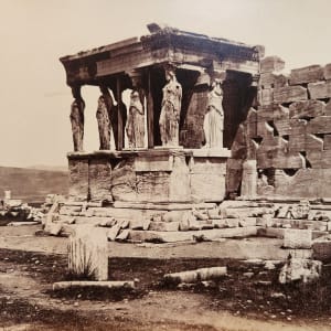 Cariatides du Temple de l'Erechteion, Athens. ca 1870 by Felix Bonfils