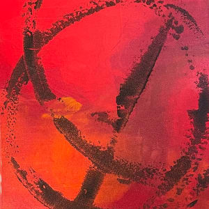 Red N Black 48 x 24 by Sandra chu 