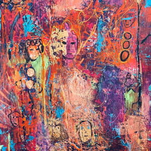 Hidden Faces Magic Places 36 x 24 by Sandra chu 