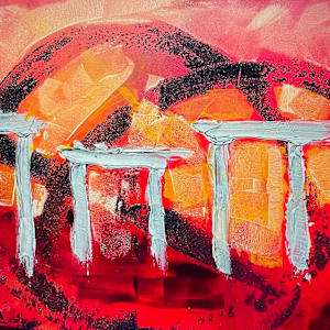 Summer at Stonehenge 24 x 36 by Sandra chu 